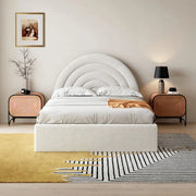 Upholstered Storage Bed with Adjustable Headboard