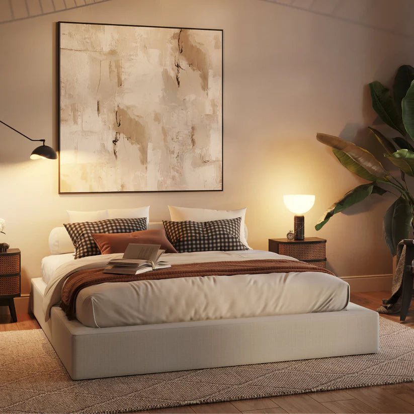 White Upholstered Bed Frame