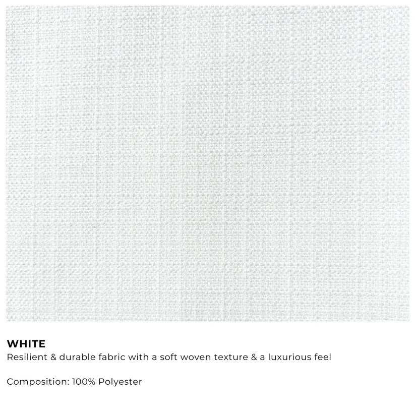 White Upholstered Bed Set with Headboard